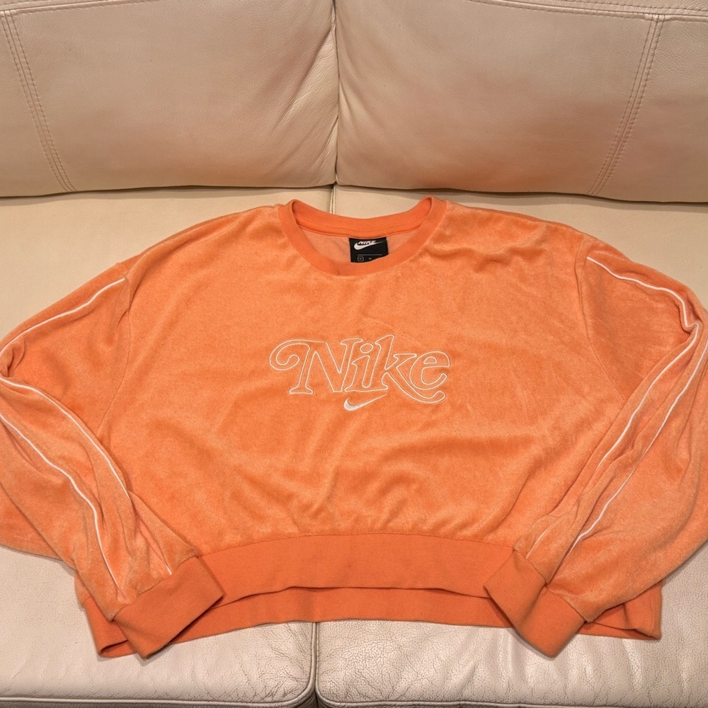 Nike Women's Coral Velour Crewneck Sweatshirt